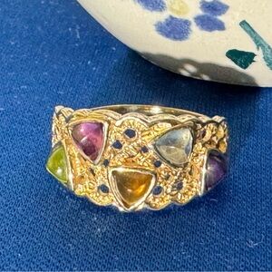 Multiple gemstone ring
